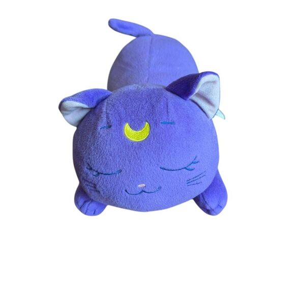 Sailor Moon Luna Purple Cat Plush Toy Laying Down 12" Clever Idiots Anime Manga - Picture 1 of 6